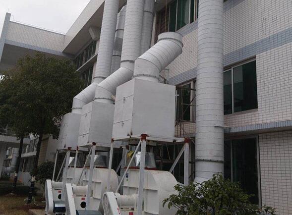 上饒鄱陽縣工業園（yuán）鞋廠飛廢氣處理安裝案例